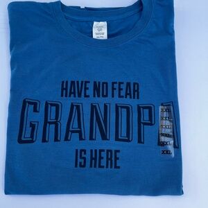 NWT Grandpa Graphic T-Shirt “Have No Fear Grandpa Is Here” Blue Men’s XXL